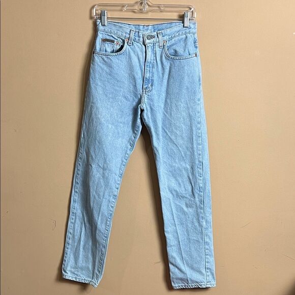 Vintage Calvin Klein Jeans Size 5 Light Fade Straight Leg High Rise Mom Jeans - Picture 1 of 7